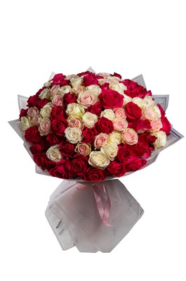 Букет из 101  розы Эквадор 60 см 