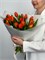 Букет из 15 тюльпанов оранжевых в оформлении 6005